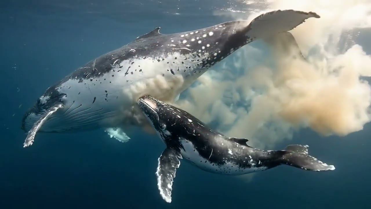 This Is How a Whale Feeds Her Baby Underwater &ndash; Rare Real Ocean Footage