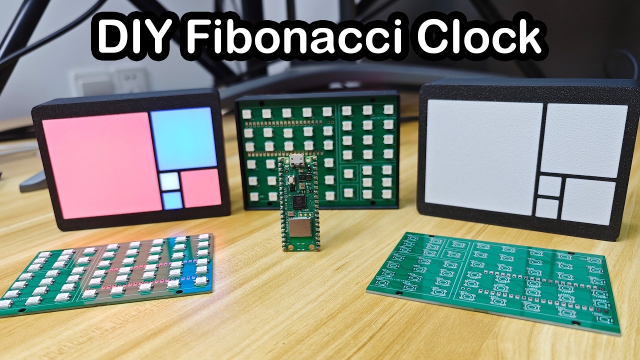 Эти часы показывают время с помощью чисел Фибоначчи (Raspberry Pi Pico)