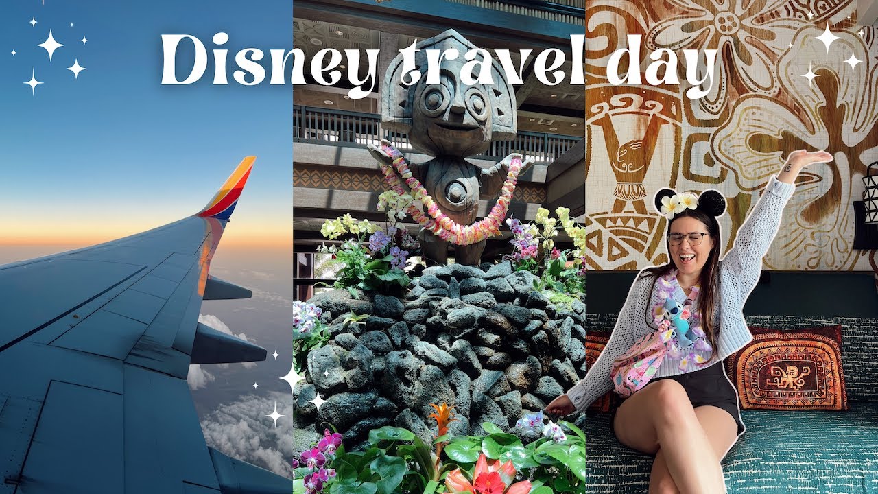 DISNEY WORLD TRAVEL DAY VLOG✨🏰 Polynesian Resort, traveling to Orlando, Moana room tour! 🌺