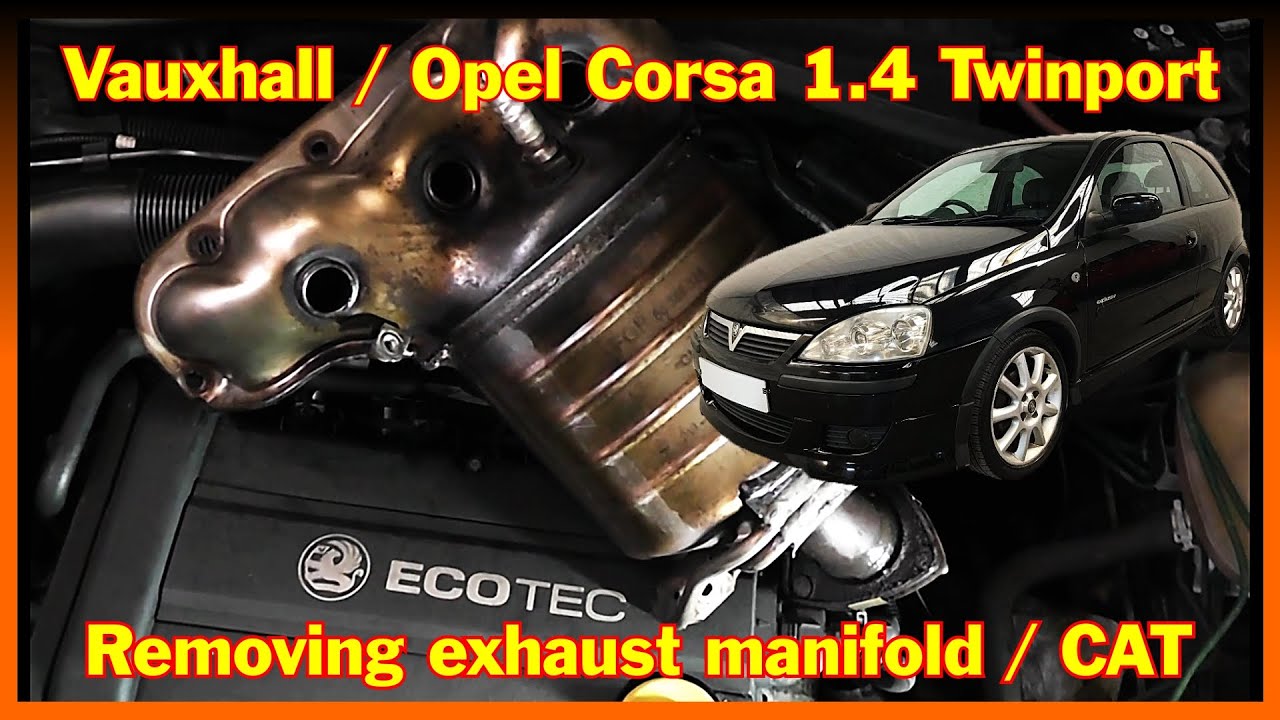 Vauxhall / Opel Corsa C 1.4 petrol Twinport - exhaust manifold / catalytic converter removal