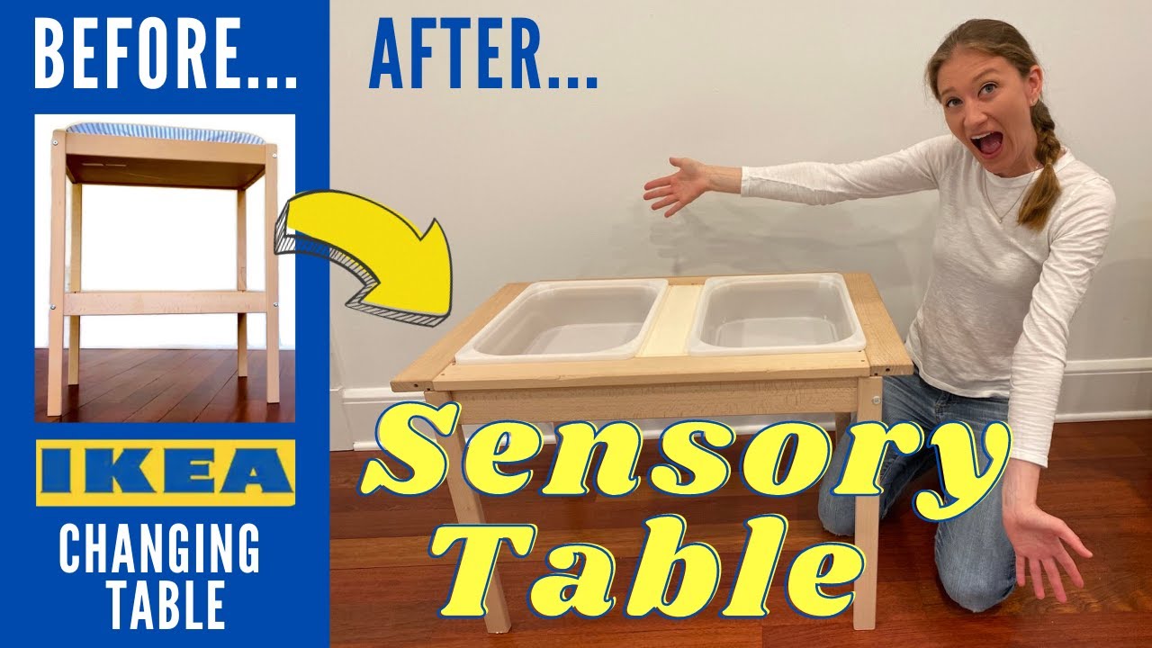 DIY SENSORY TABLE | IKEA FLISAT HACK | CHANGING TABLE HACK