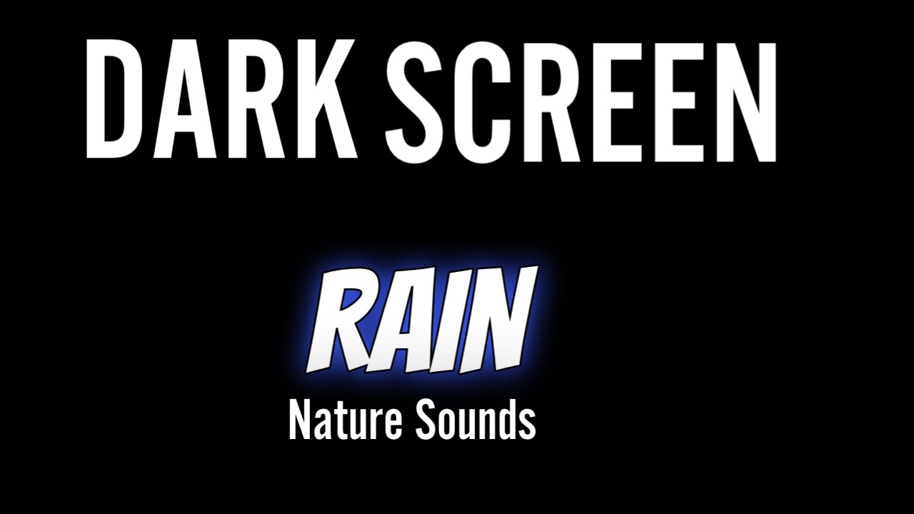 1 Hour Black Screen Rain for Sleep 🌧️ Deep Relaxation & Focus