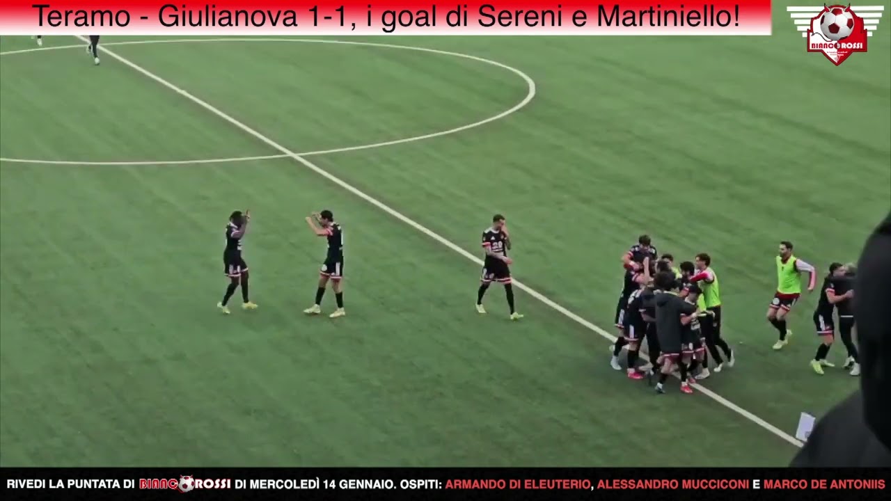 Teramo - Giulianova 1-1, i goal di Sereni e Martiniello! (audio originale)