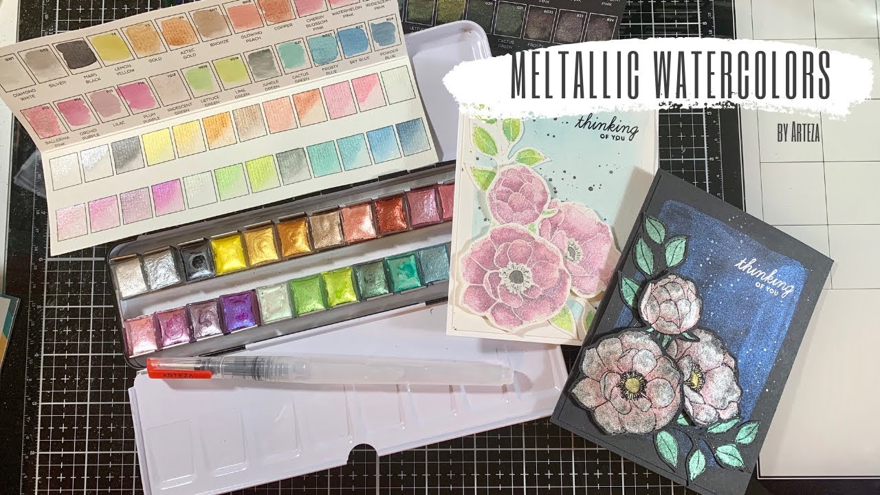Arteza Metallic Watercolor Palette Reveiw