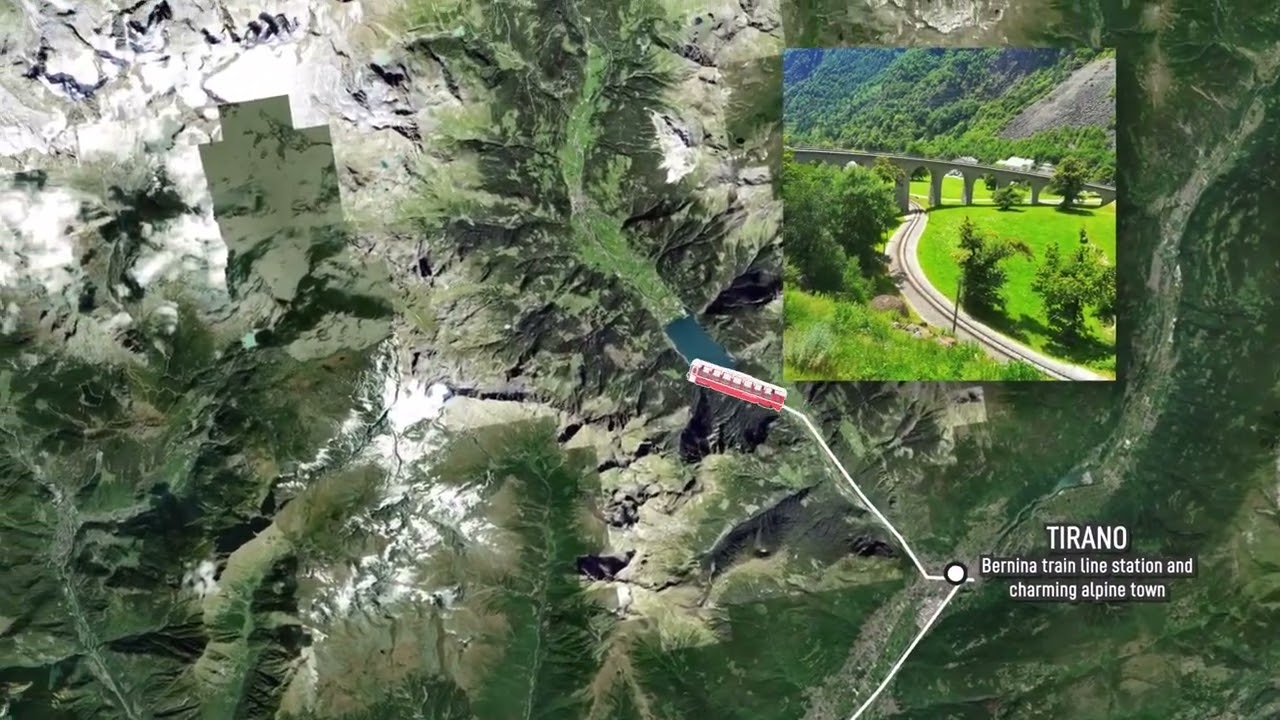 Bernina express tour from Milan map
