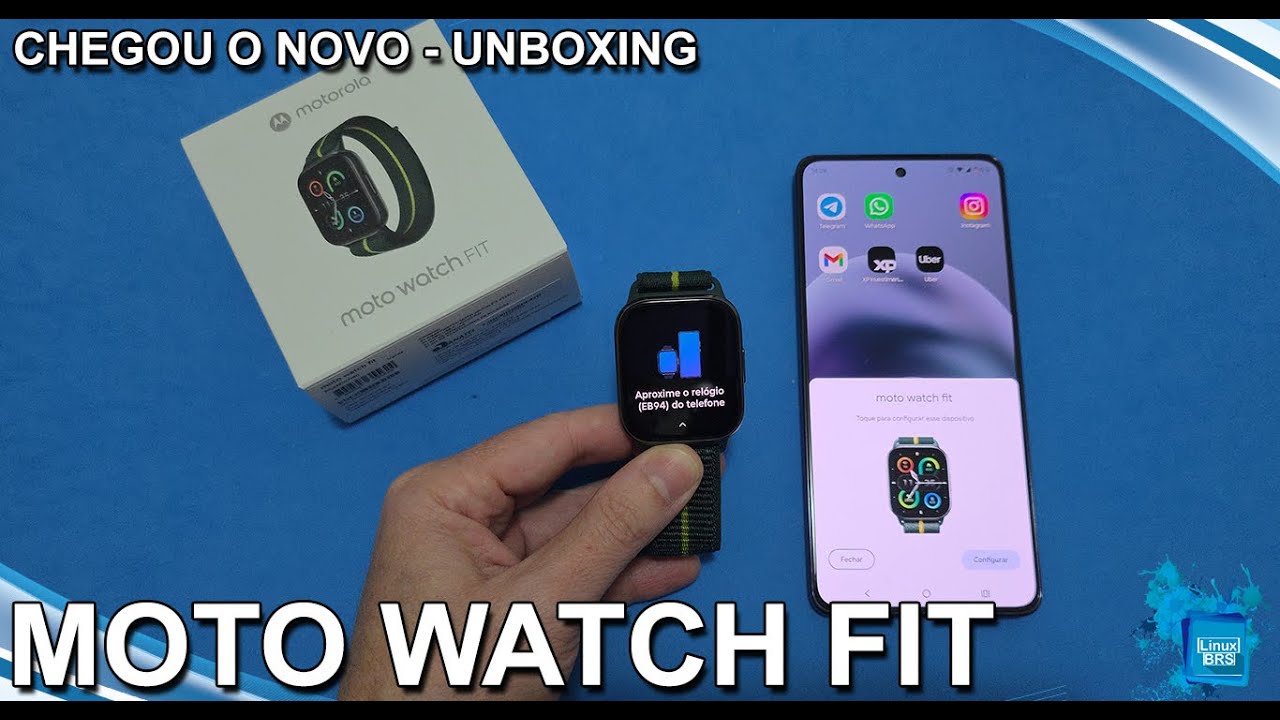 CHEGOU O NOVO MOTOROLA MOTO WATCH FIT - UNBOXING - CONFIGURAÇÕES - ATUALIZAÇÕES E MAIS