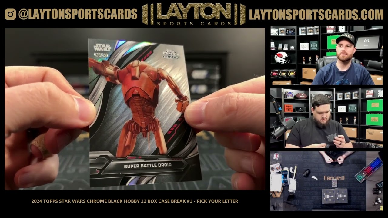 2024 Topps Star Wars Chrome Black Hobby 12 Box Case Break #1
