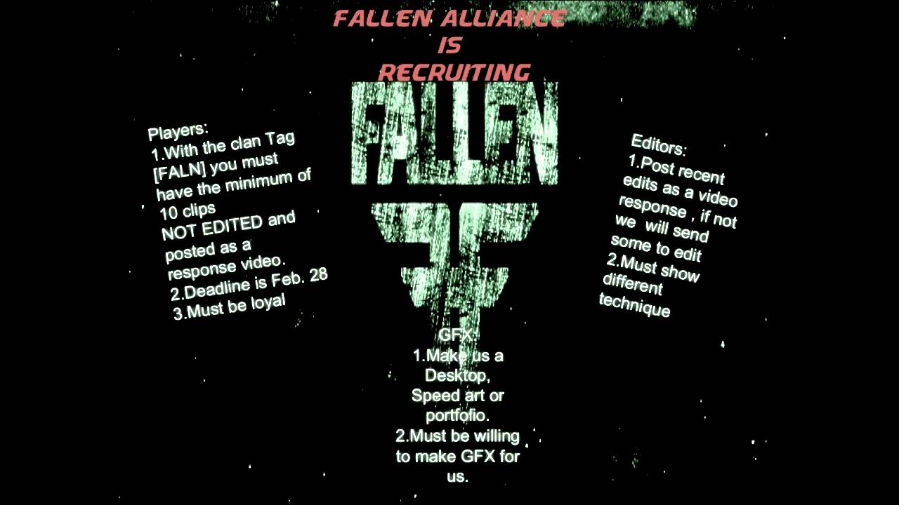 Fallen Alliance Recruiting challenge |Open|