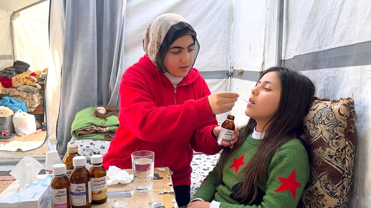 لما جوليا وسلاف يكونو تعبانيين هيك بيكون روتينا 