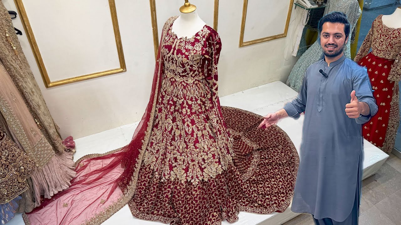 Luxury Designer Wear Dresses Dupes | Barat Walima Tail Maxi Collection | Embellishments for Wedding