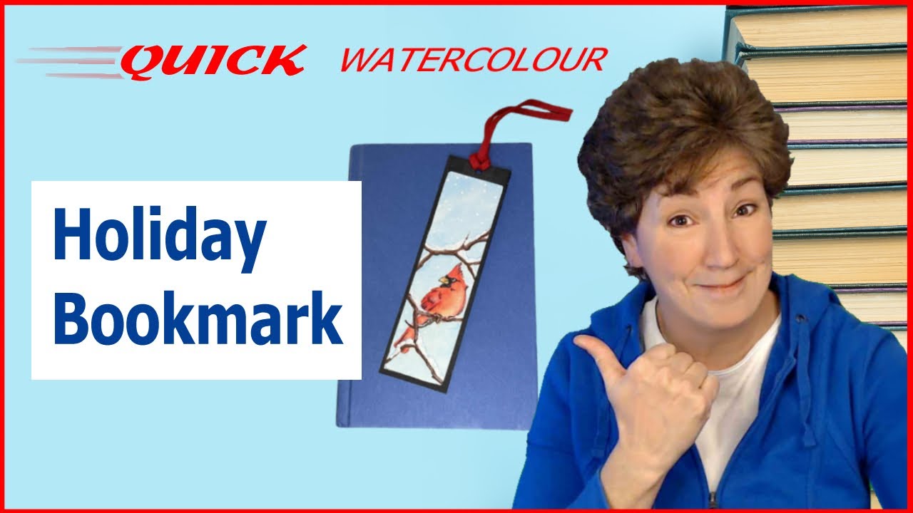Watercolour Cardinal Bookmark
