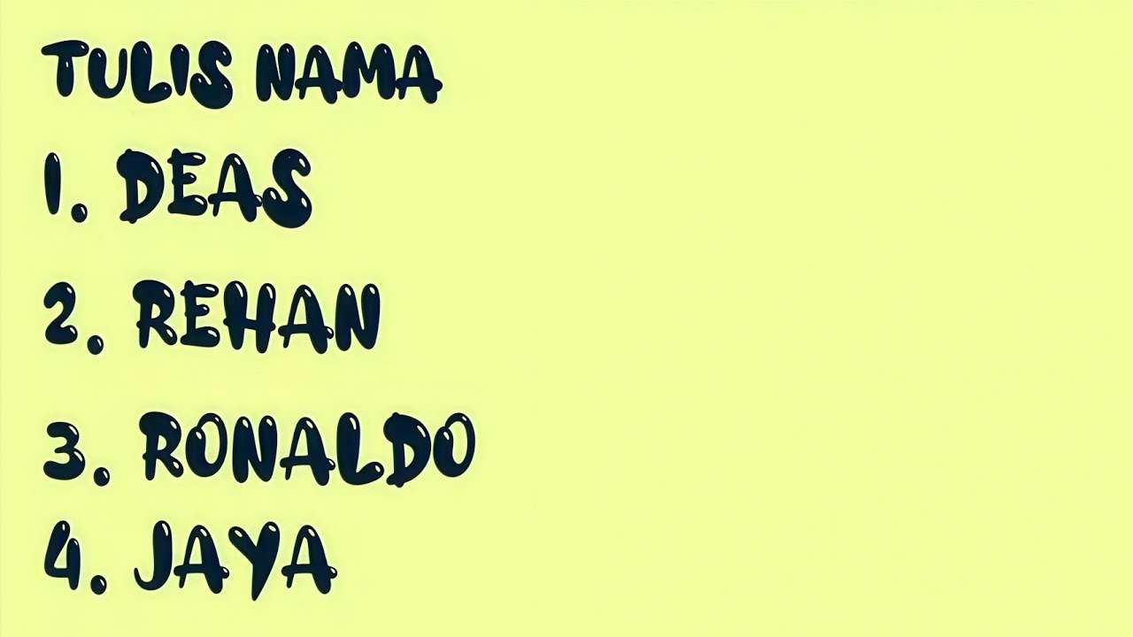 Tulis Nama