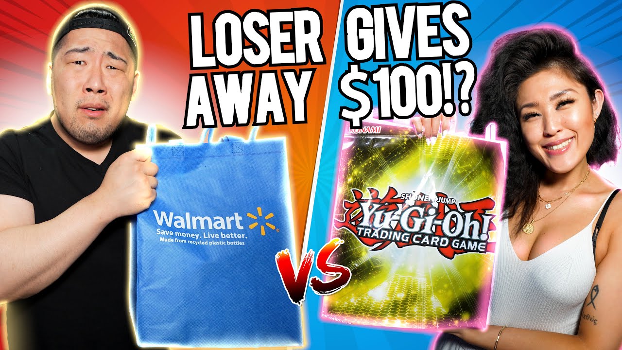 LOSER Gives Away $100! YUGIOH Pack Wars: Walmart vs Grandpa Yugi's Shop?!