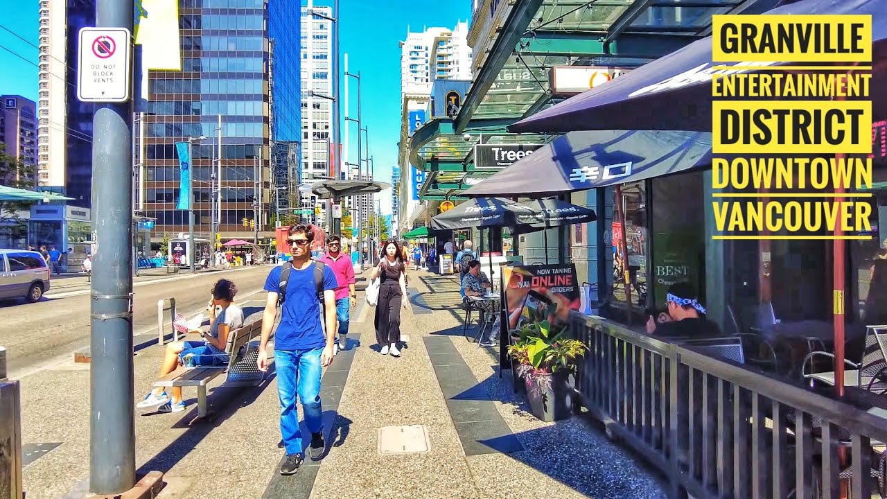Vancouver Walk 🇨🇦 - Granville Street Entertainment District