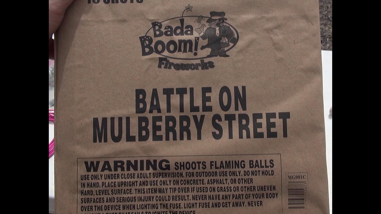 Badaboom Fireworks  - Battle on Mulberry St 500G 1.4G Cake