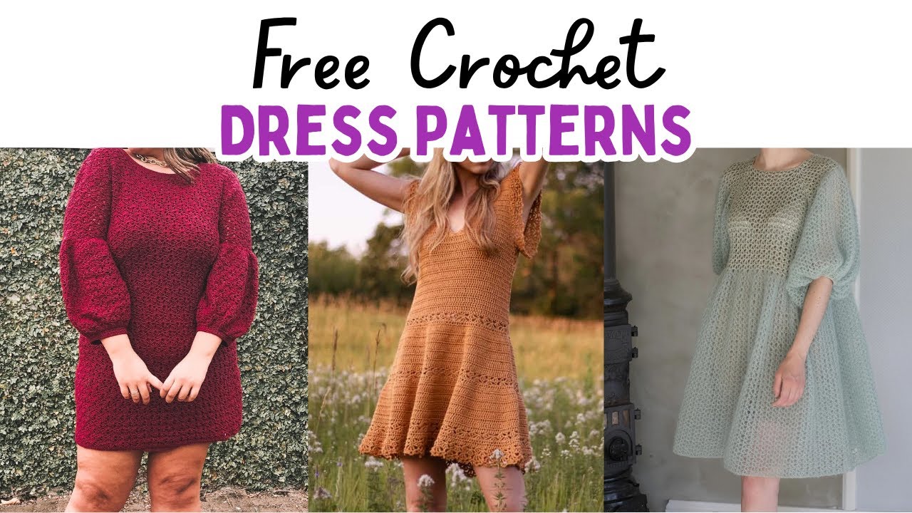 35 FREE Crochet Dress Patterns #crochetpatterns #crochetdress #crochetclothes #easycrochet