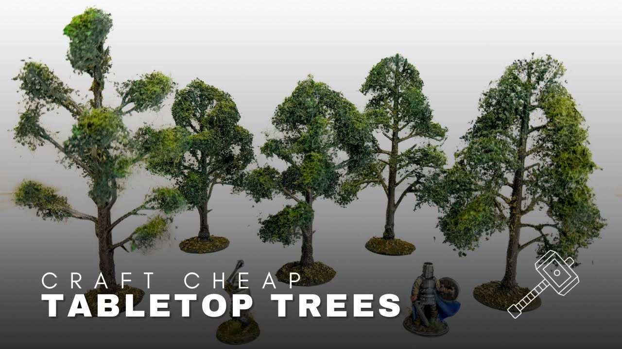 DIY Budget-Friendly Trees for Tabletop Gaming | Crafting Tutorial | Improve Pre-Made Trees