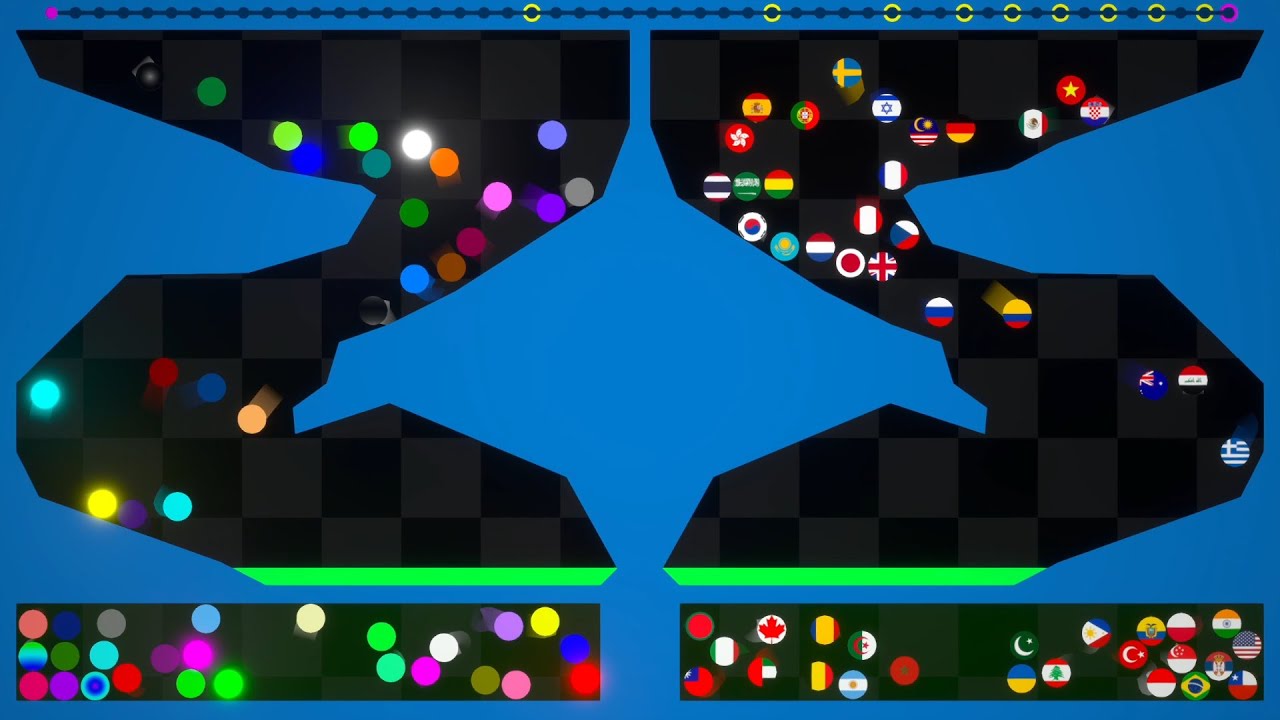 Color VS Country Stage Lottery Elimination Marble Race