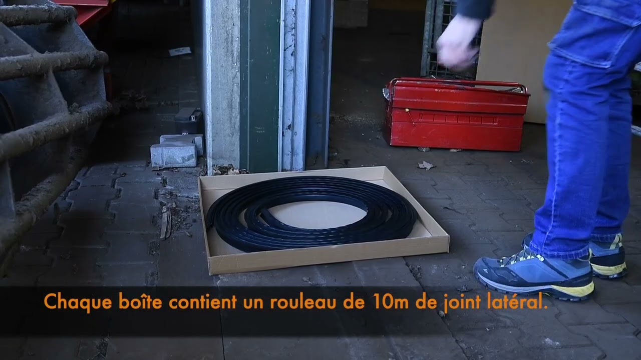 Nouveau: Joint latéral enroulable pour le SAV et maintenance des portes sectionnelles.