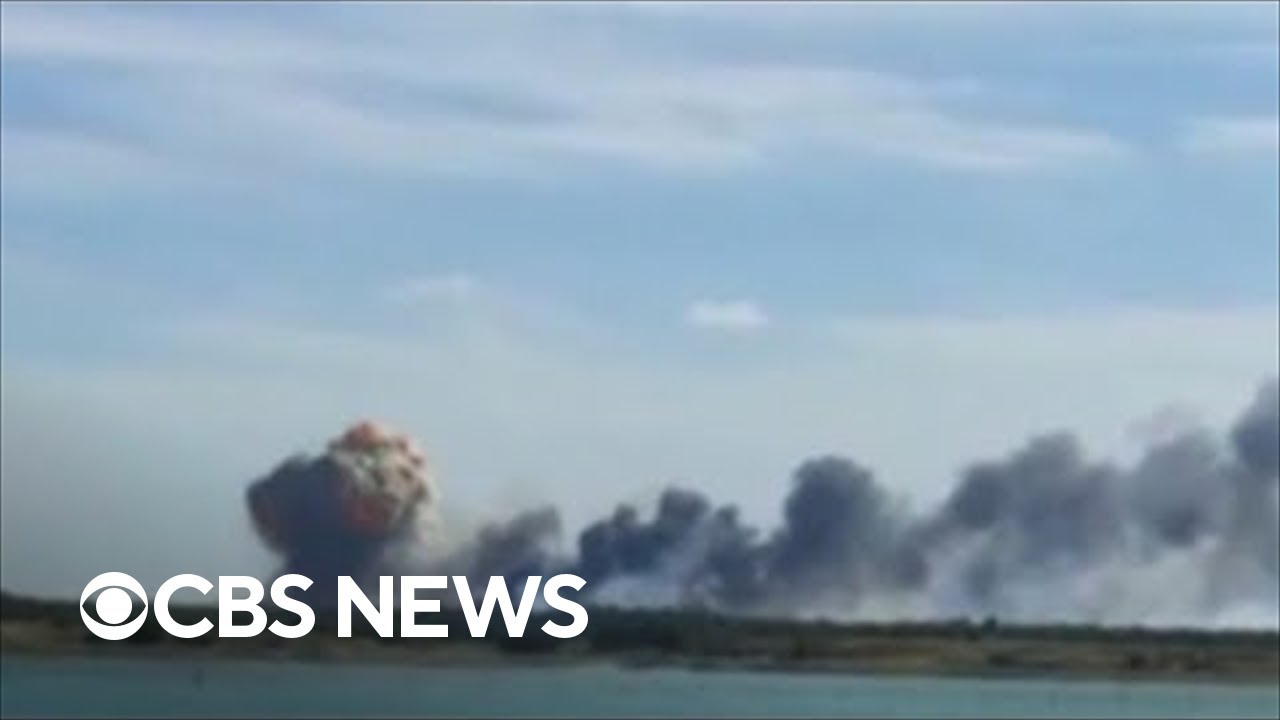 Russian warplanes destroyed by shelling at airbase in Crimea