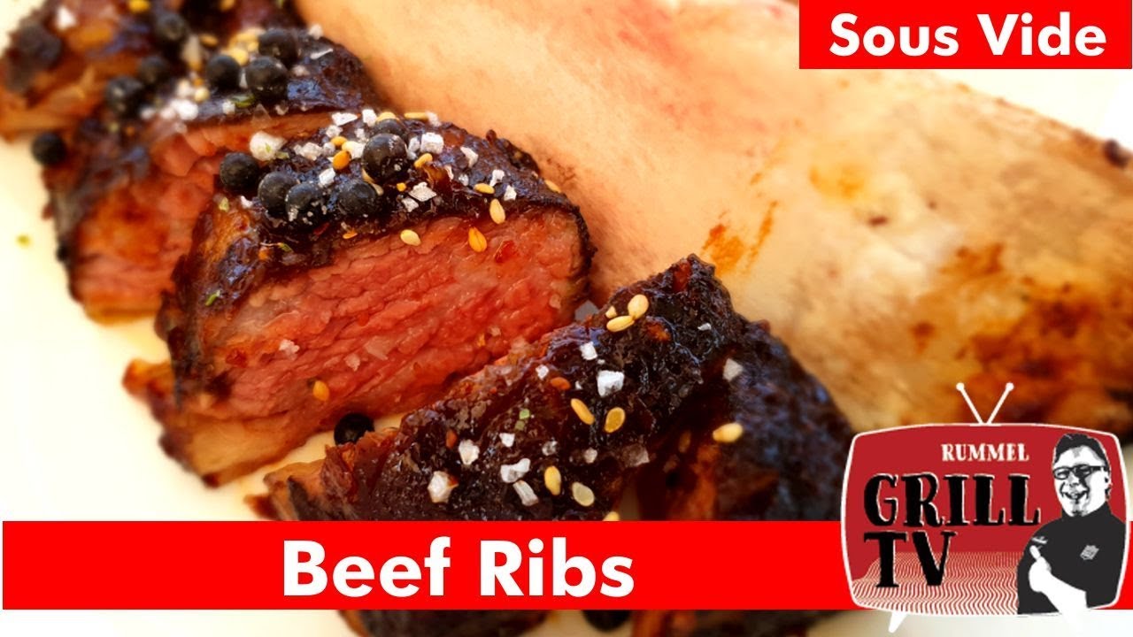 Beef Ribs, Zart und Saftig Sous Vide + Grillen- 28/62 Rinder Rippen Rummel Grill TV#rummelgrilltv
