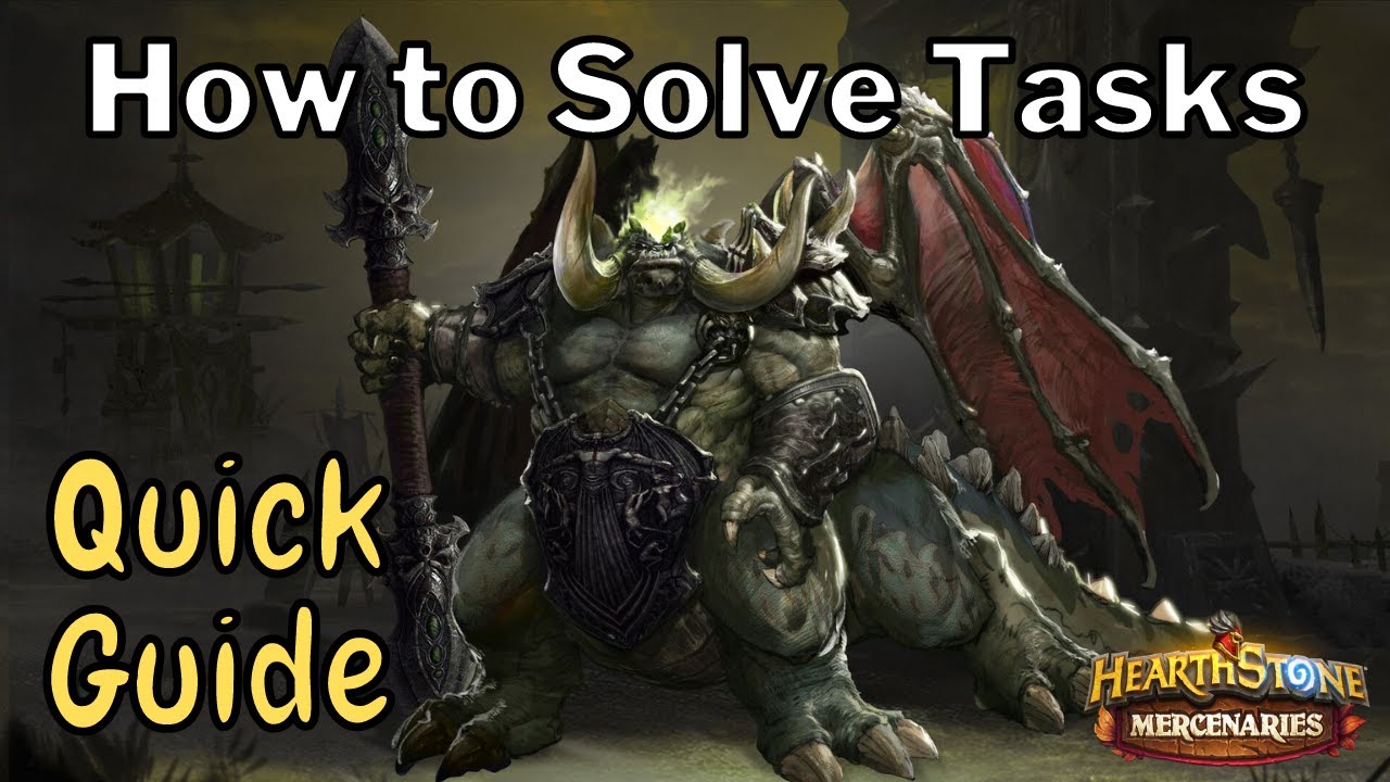 How to Solve Tasks GUIDE (feat. Mannoroth Task 12) - Hearthstone Mercenaries