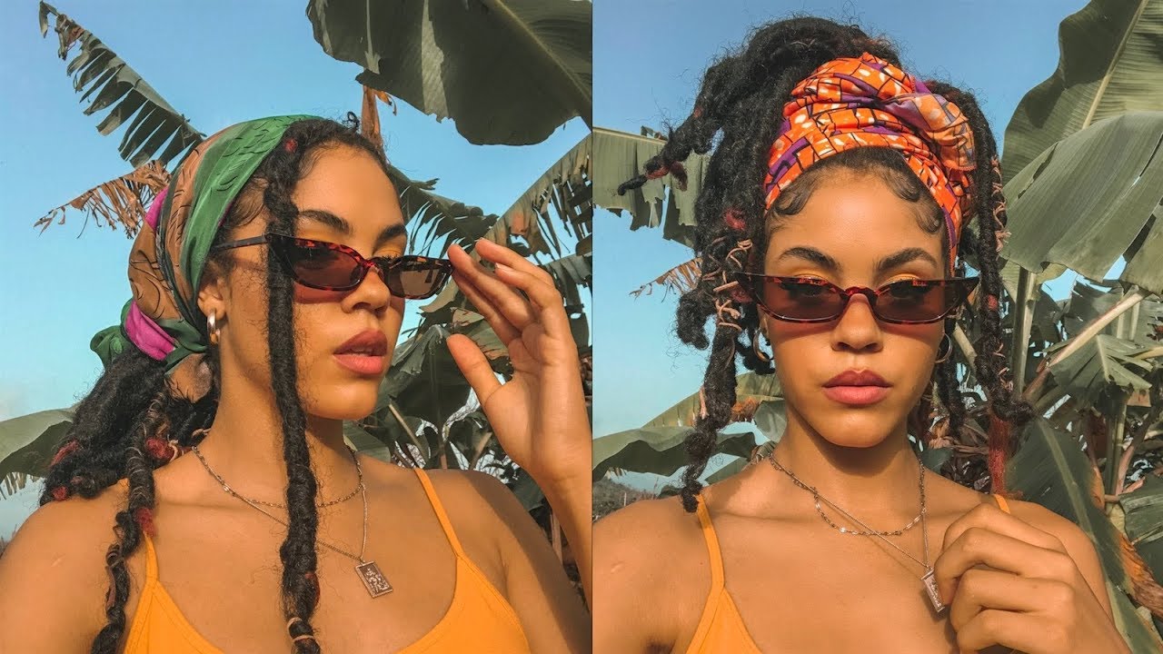 4 WAY I TIE MY HEADWRAPS/ TURBAN WITH FAUX LOCS + FAUX LOCS TUTORIAL