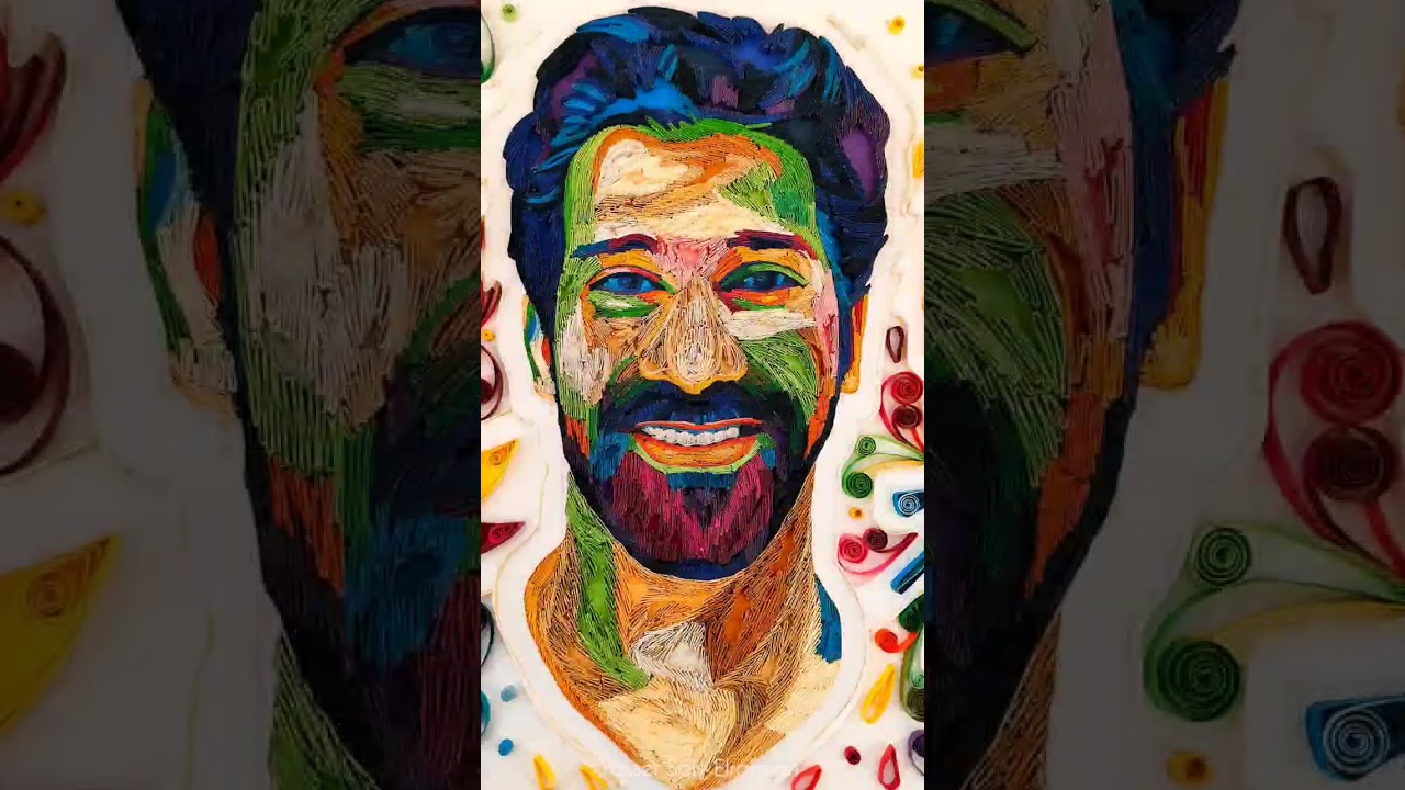 Ahmed Magdy paper quilling portrait ..#quilling #paper #howto #yearofyou #art #explore #viral