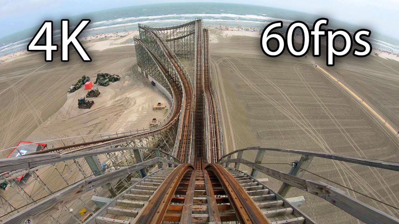 Great White front seat on-ride 4K POV @60fps Morey's Piers