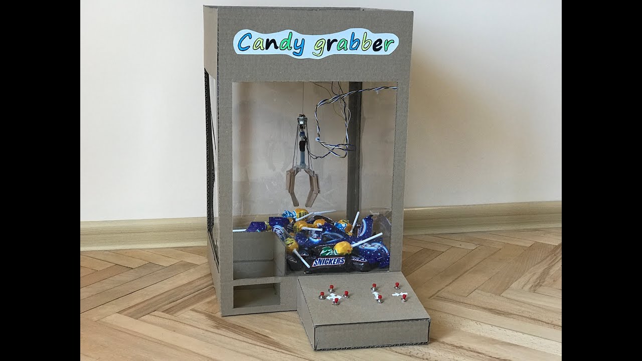 How to Make Toy Candy Grabber Claw Machine from Cardboard