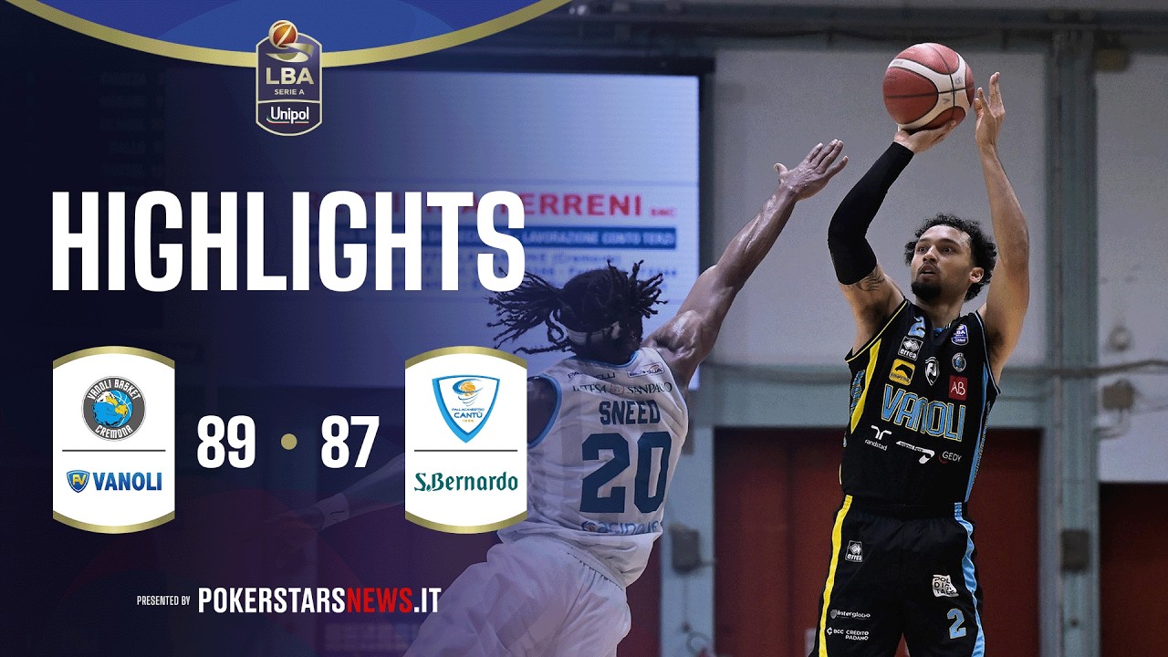 Vanoli Basket Cremona - Acqua S. Bernardo Cantù | PokerstarsNews Highlights Serie A Unipol 2025/2026