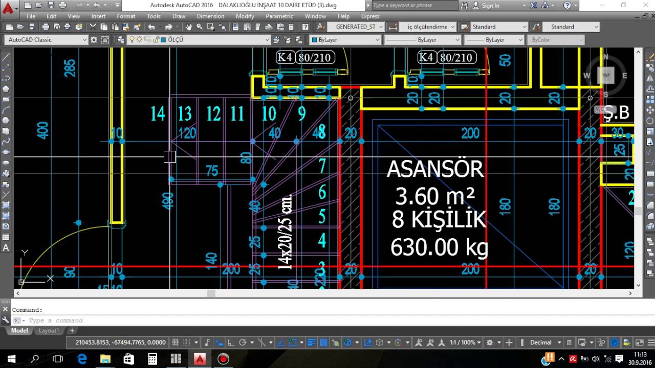 İDECAD 8 STATİK PROJE ÇİZİMİ PART 4