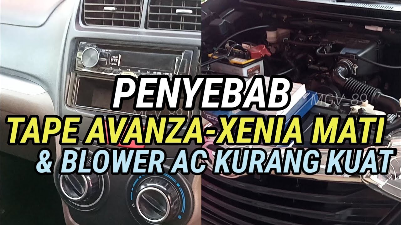 Penyebab tape/Single Din/Double Din Avanza great Xenia Mati tiba-tiba & Ganti filter AC