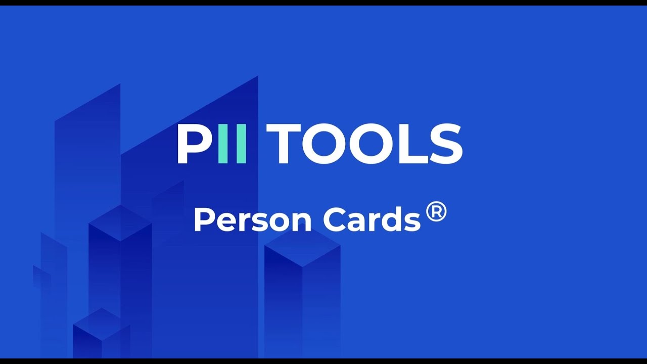 PII Tools Person Cards&reg;