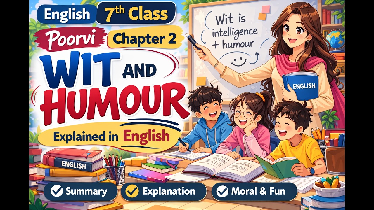 Wit and Humour | Class 7 English Poorvi Chapter 2 | Explained in English