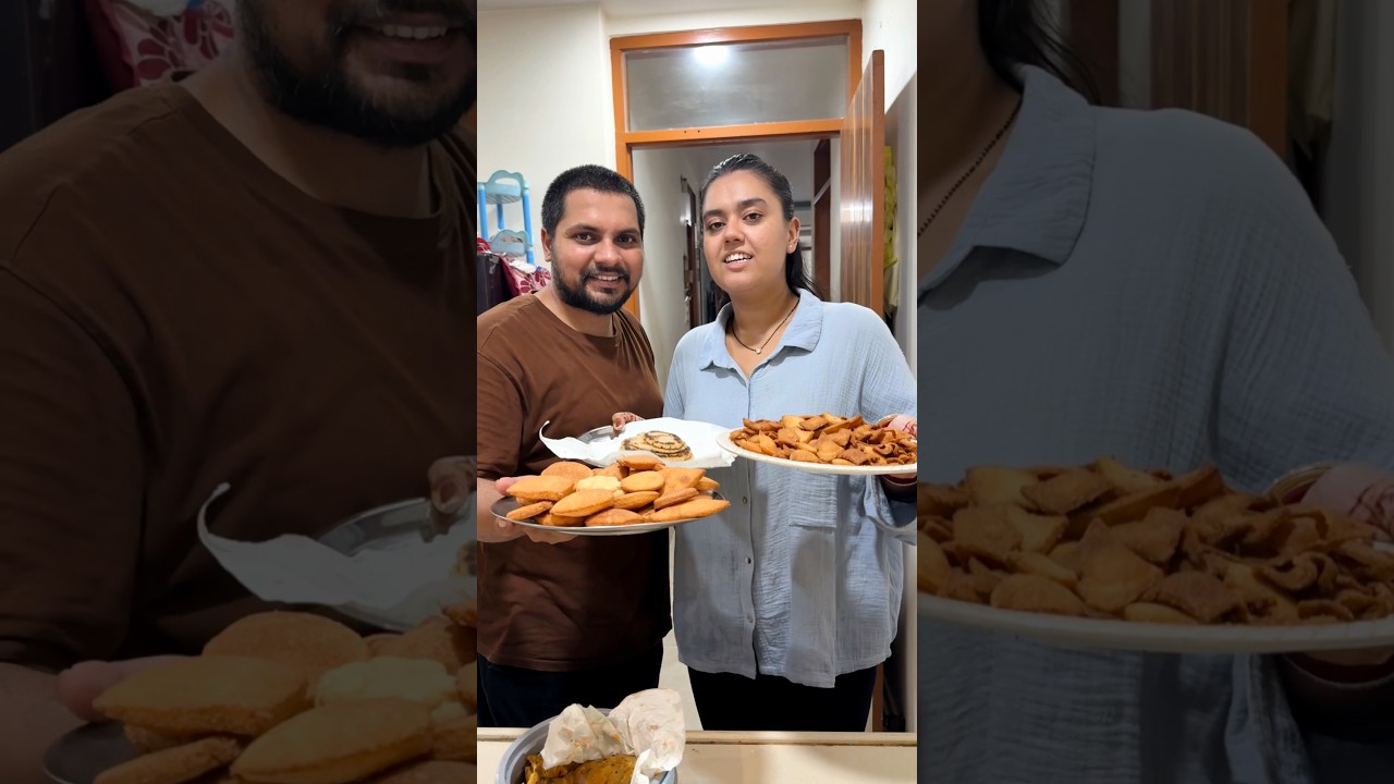 Why we made special food at home 😋 #coupleshorts #minivlog #sindhifestival #youtubeshorts