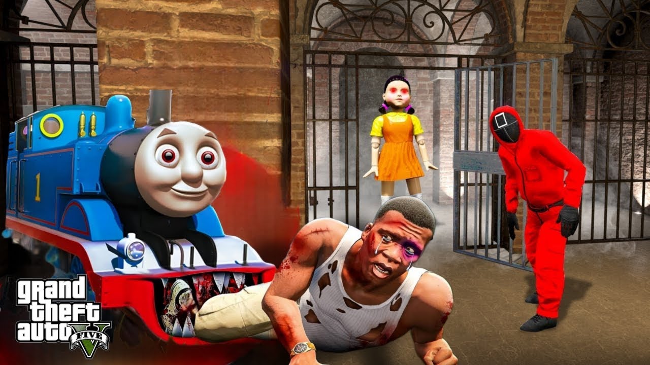 GTA 5 : All Series Squid Game Thomas Train😱 | Gta 5 tamil | Gta 5 mods