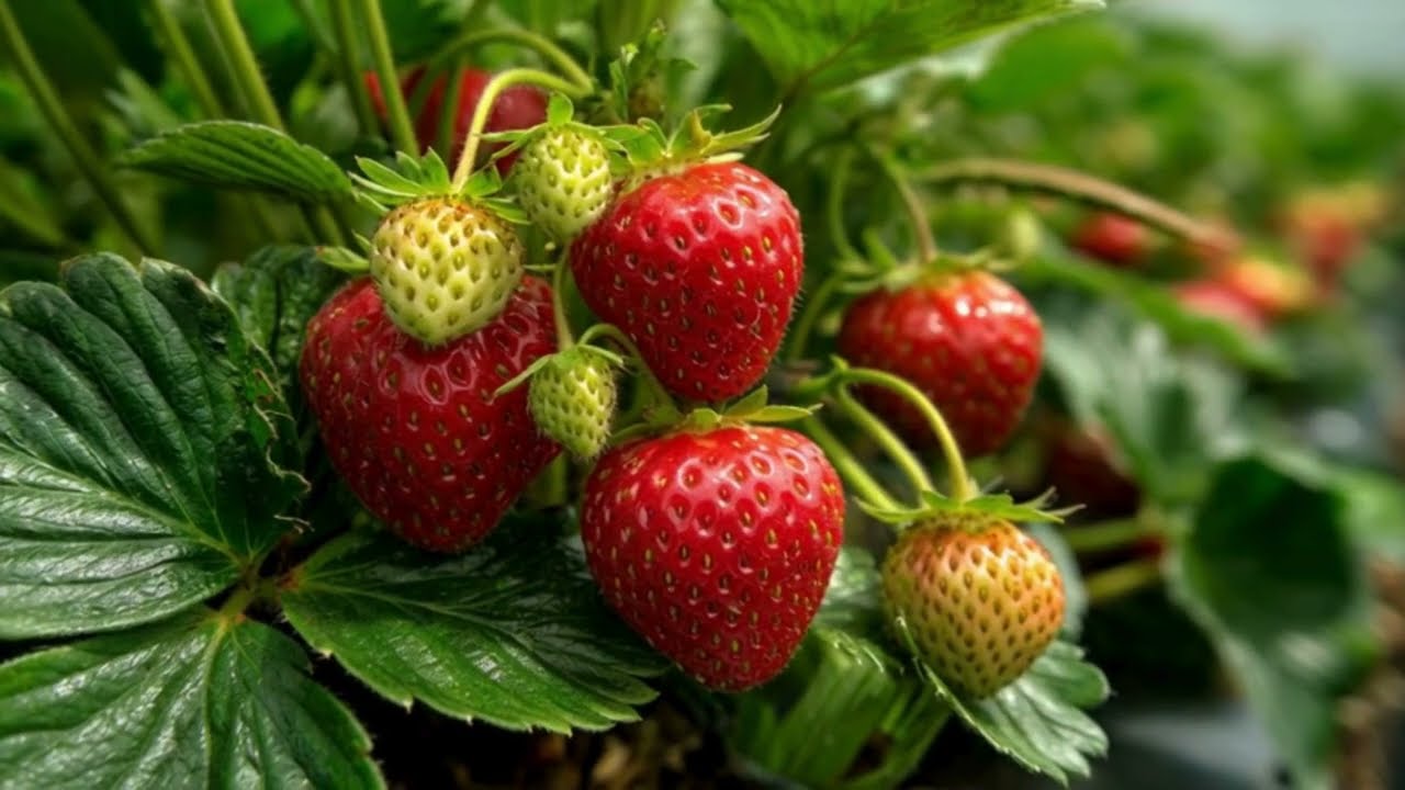 How Strawberries Grow 🍓 | A Cinematic Strawberry Farming Journey