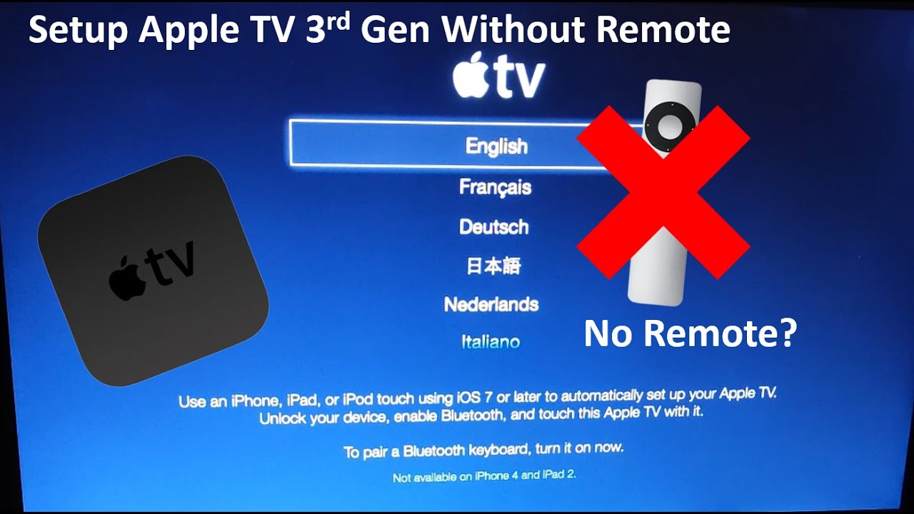 Как настроить и использовать Apple TV 3-го/2-го поколения без пульта дистанционного управления