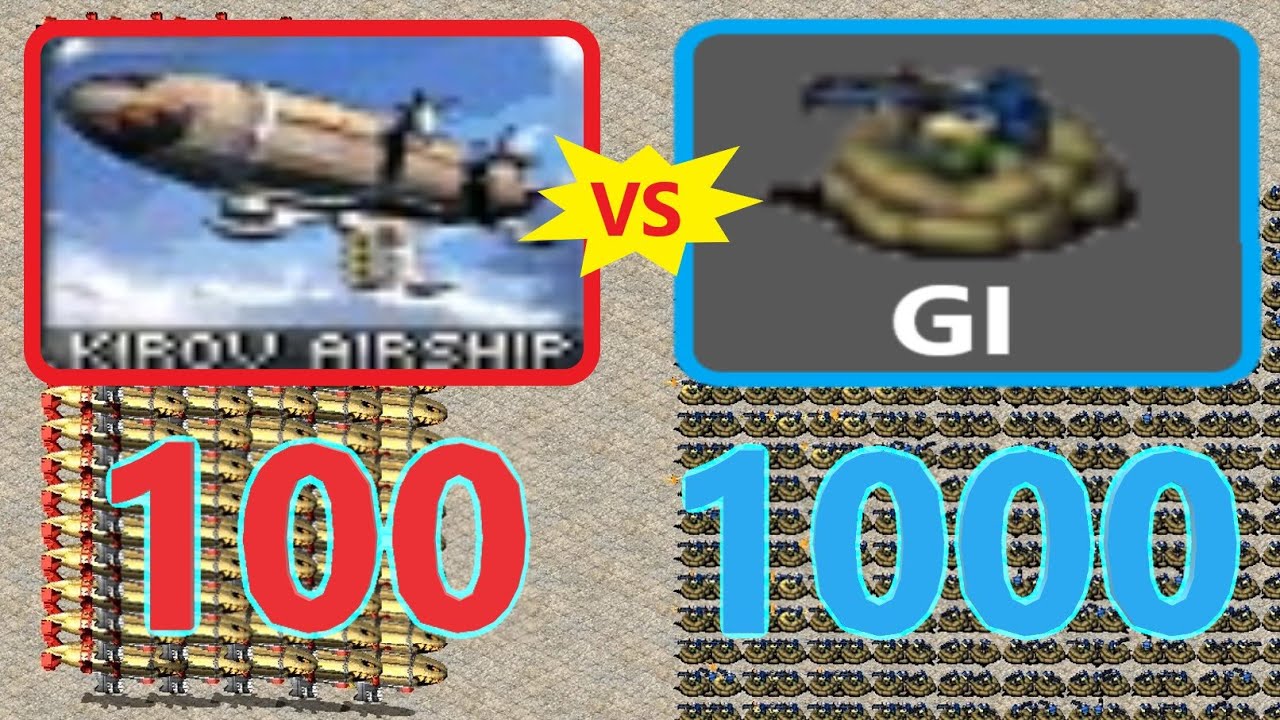 Kirov vs Deployed Gi - Same Cost - Red Alert 2