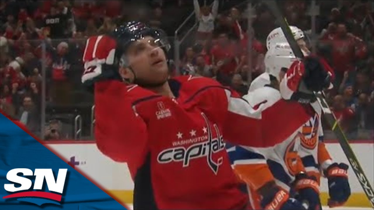 Capitals' Conor Sheary Zips Backhand Shot Past Ilya Sorokin To Score vs. Islanders