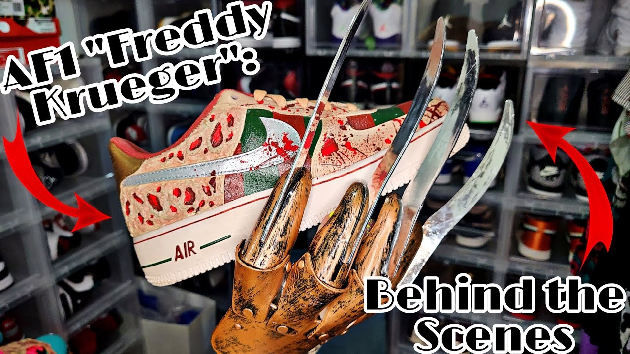 Making of the Freddy Kruger Custom Air Force 1s