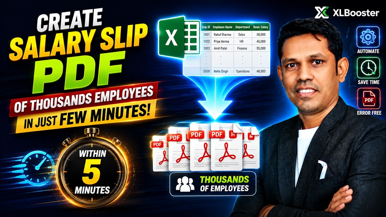 Thousands of Salary Slips in Just 5 Minutes! | Excel Automation