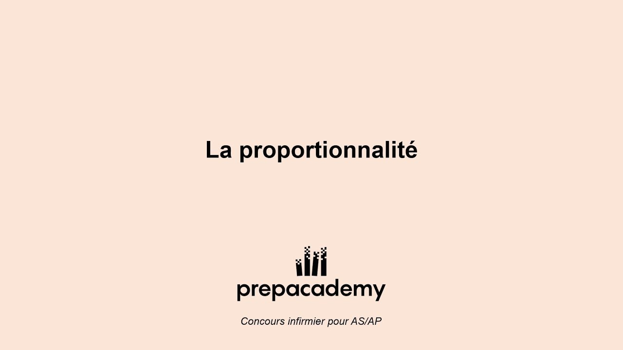 La proportionnalité - Concours infirmier pour AS/AP