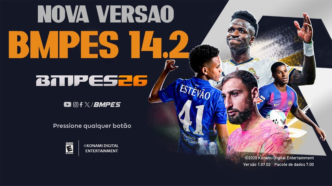 COMO INSTALAR PATCH BMPES 14.2 NOVAS FACES EM 4K EST&Aacute;DIOS  CLUBES E ELENCOS PES 2021 ATUALIZADO 26
