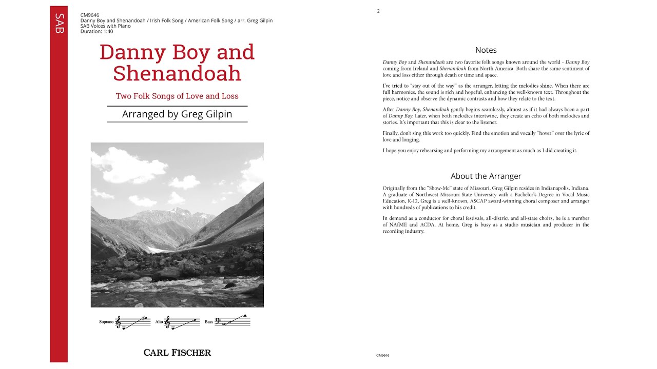 Danny Boy and Shenandoah (CM9646) arr. Greg Gilpin