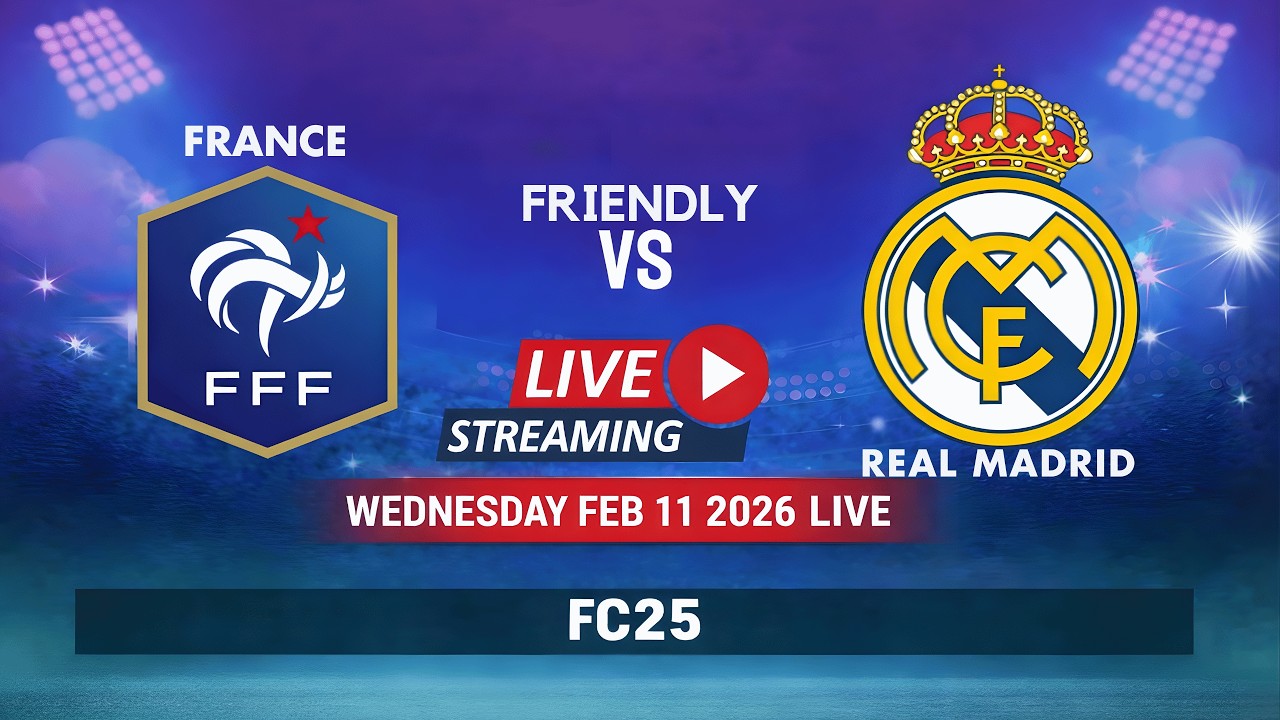 FRANCE 🇫🇷 vs REAL MADRID ⚪  LIVE Friendly Match
