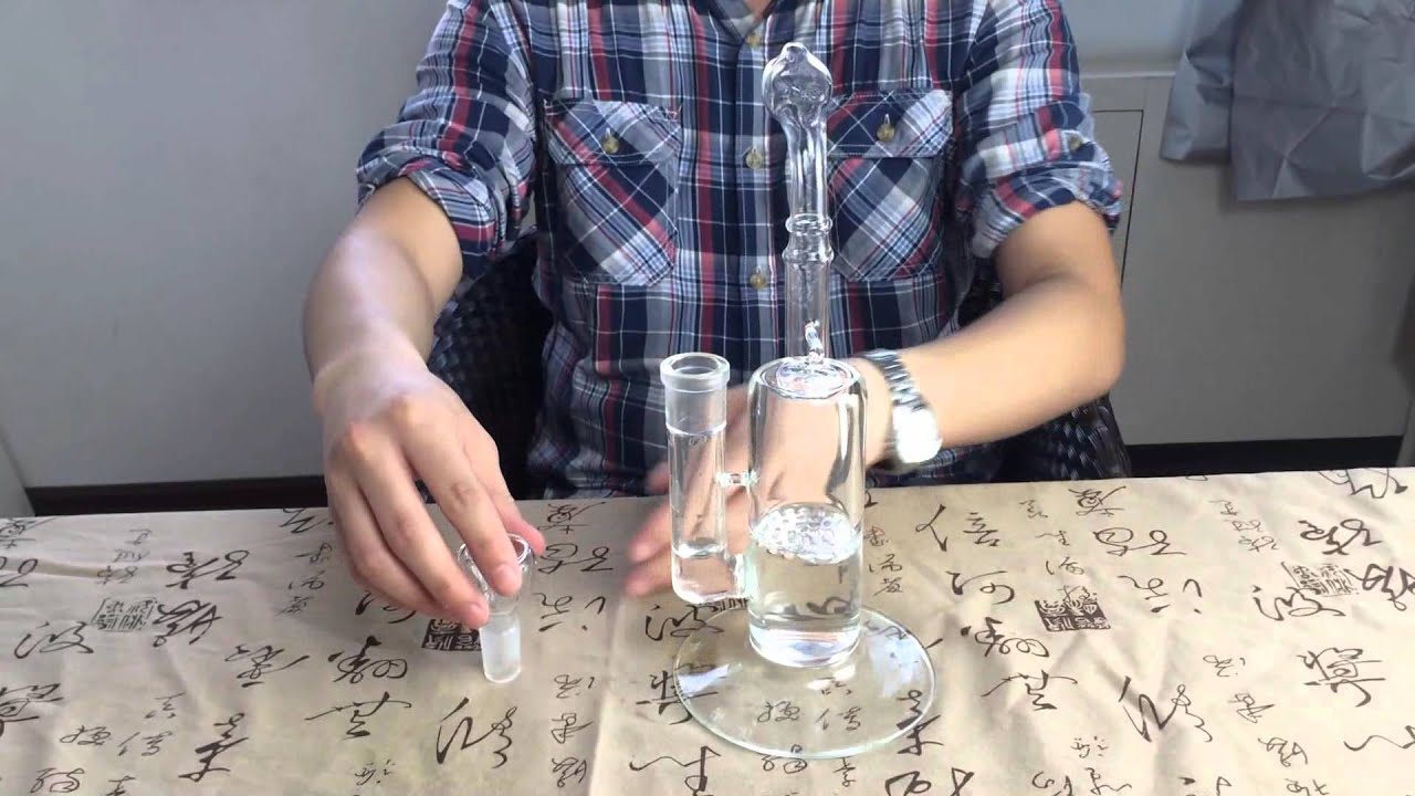 Glass Water Pipes Bongs With One Honeycomb Percolator 18.8mm Joint Size AA430-PHX