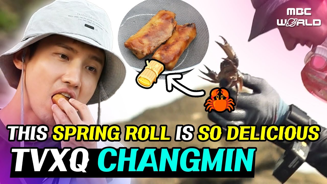 [C.C.] The crab CHANGMIN caught changed into a spring roll😝#TVXQ #CHANGMIN