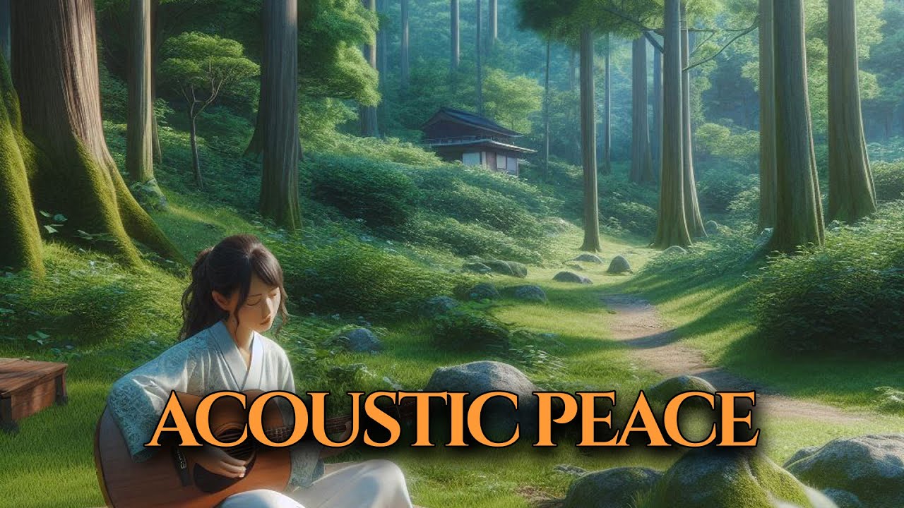 Cozy Winter in Kyoto • Crackling Fire & Gentle Guitar • Instant Calm